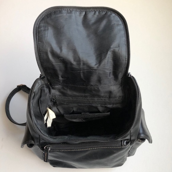 Black Leather Backpack - Picture 6 of 9